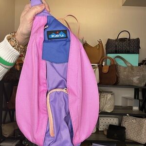 KAVU Mini Rope Sling Backpack – Gem Crush – New With Tags pink purple